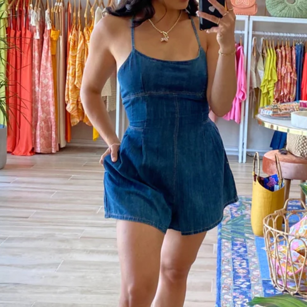 Denim romper